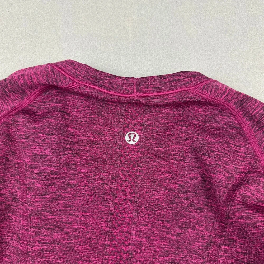 Lululemon Shirt Women 6 Purple Solid Swiftly Tech Long Sleeve Crew Seamless Run